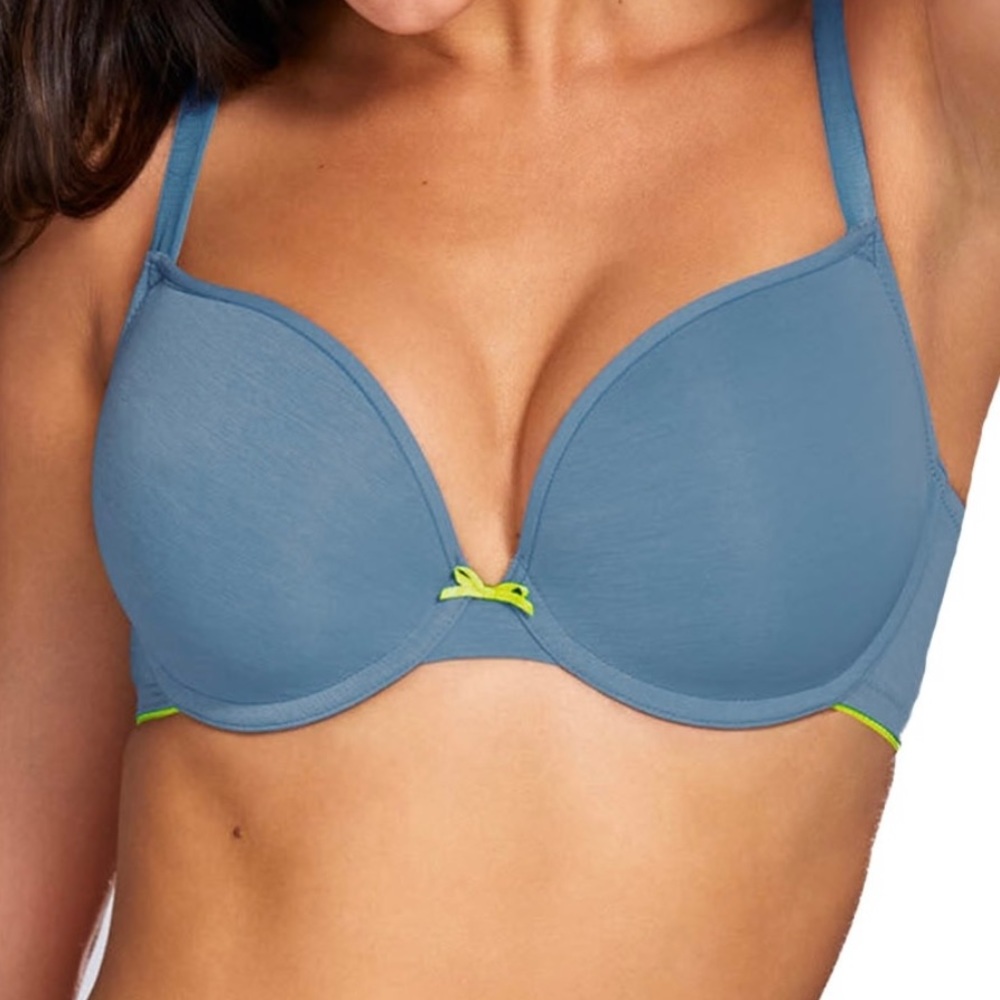 Cleo by Panache Koko Muse Underwire Plunge Bra Blue 30 DD